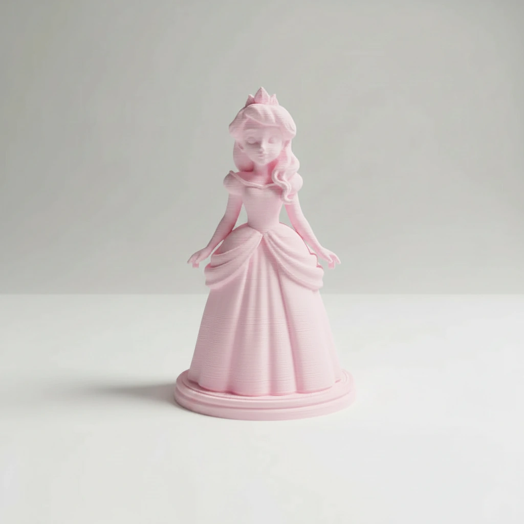Figurina Decorativa Printesa Design Clasic - culoare Roz, imprimare 3D Vibecraft