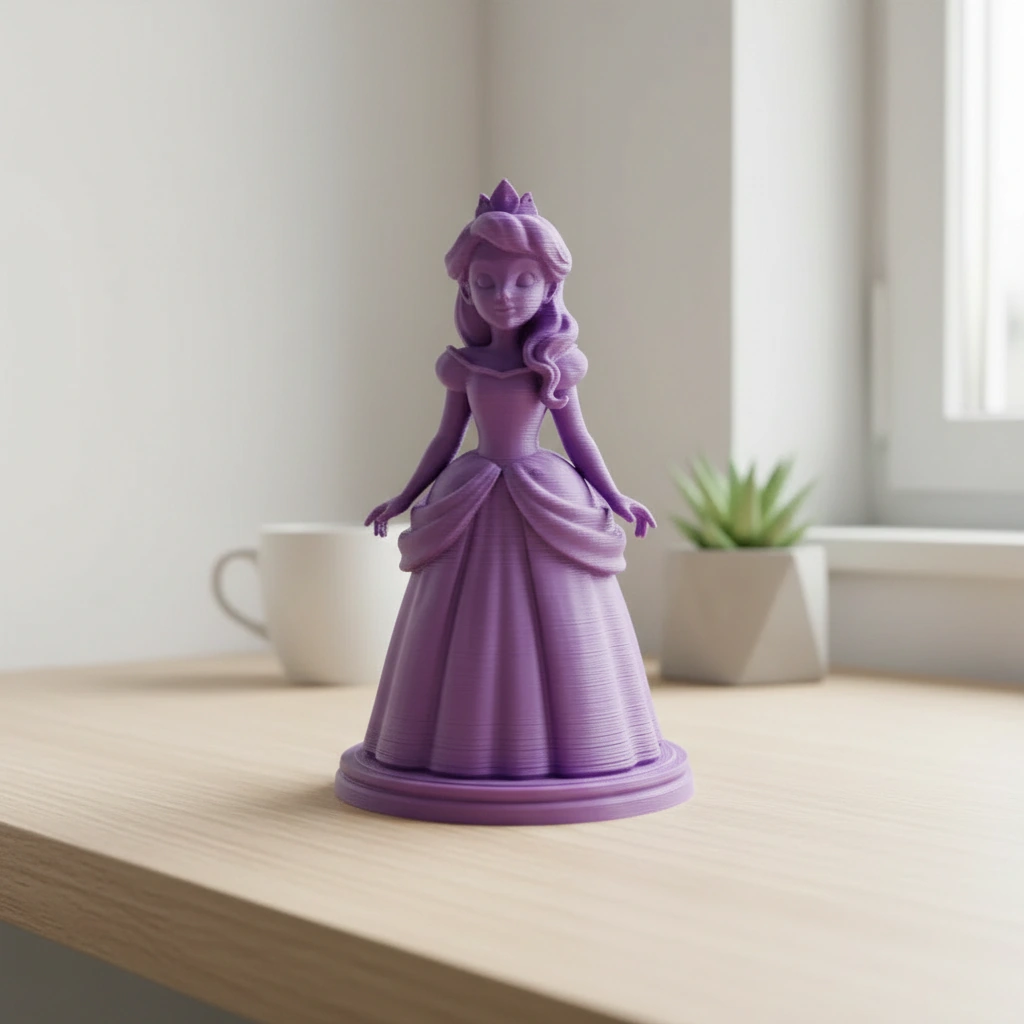 Figurina Decorativa Printesa Design Clasic - culoare Mov, imprimare 3D Vibecraft