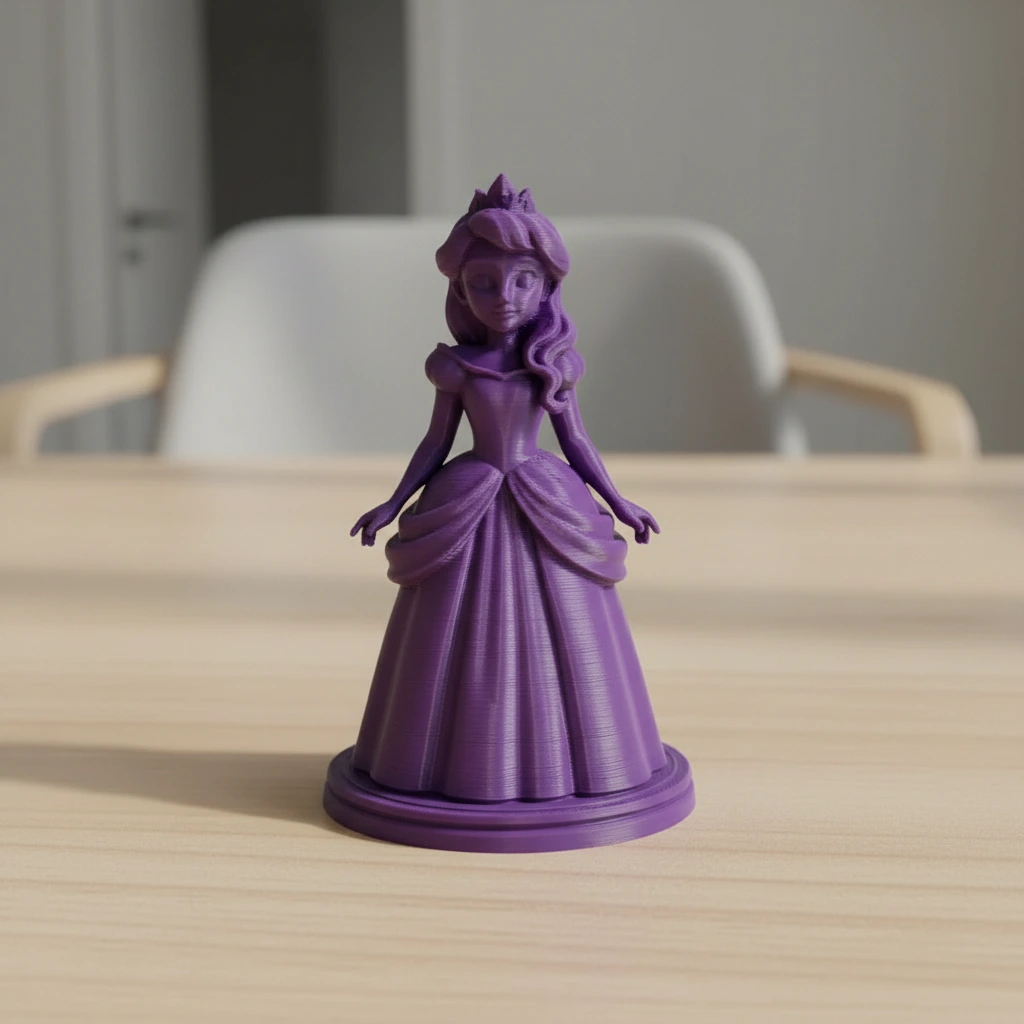 Figurina Decorativa Printesa Design Clasic - culoare Mov, imprimare 3D Vibecraft