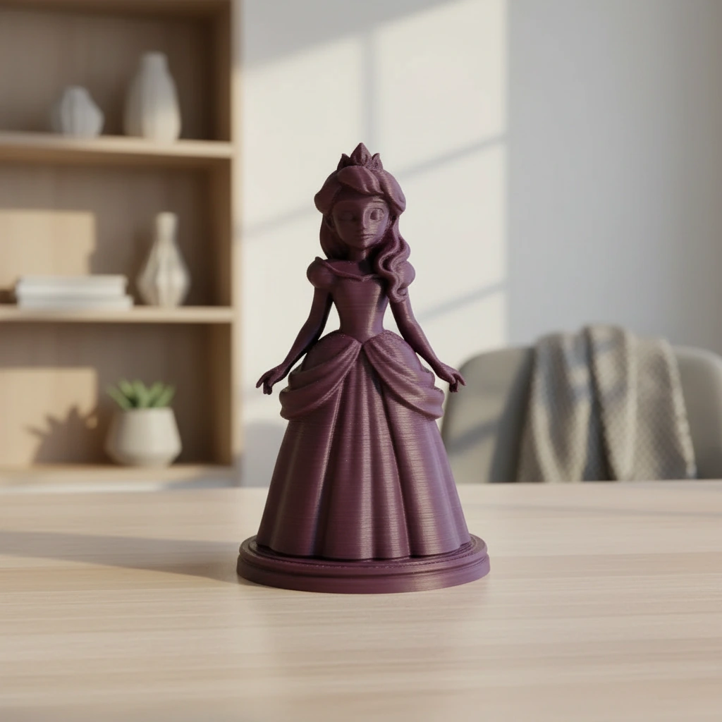 Figurina Decorativa Printesa Design Clasic - culoare Roșu, imprimare 3D Vibecraft