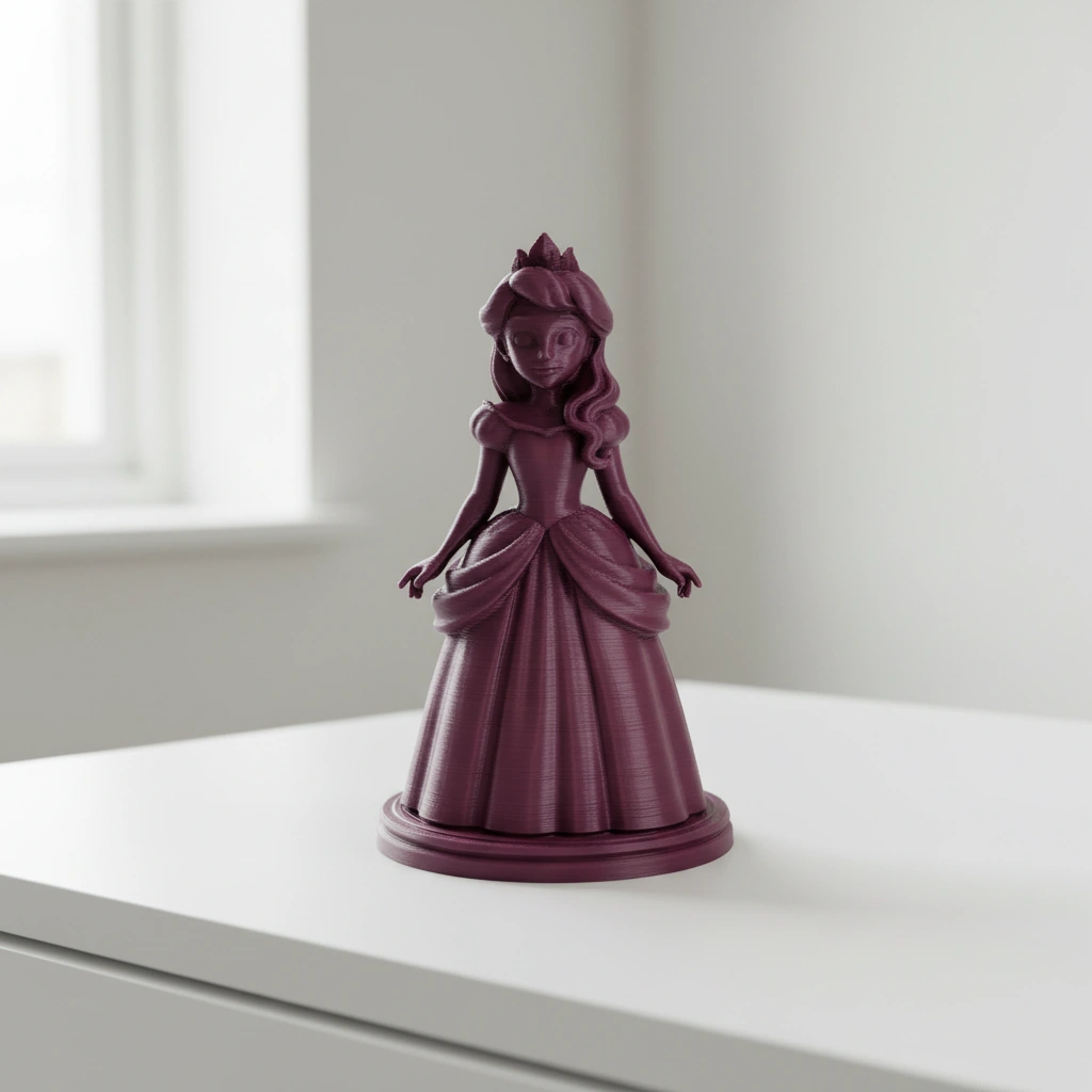 Figurina Decorativa Printesa Design Clasic - culoare Roșu, imprimare 3D Vibecraft