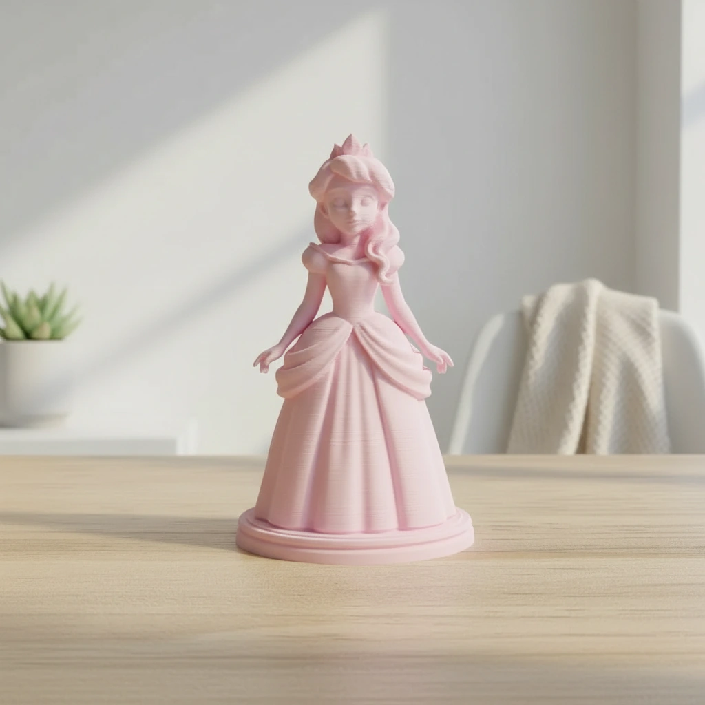 Figurina Decorativa Printesa Design Clasic - culoare vibecraft Figurina Decorativa Printesa Design Clasic pink lifestyle, produs imprimat 3D Vibecraft