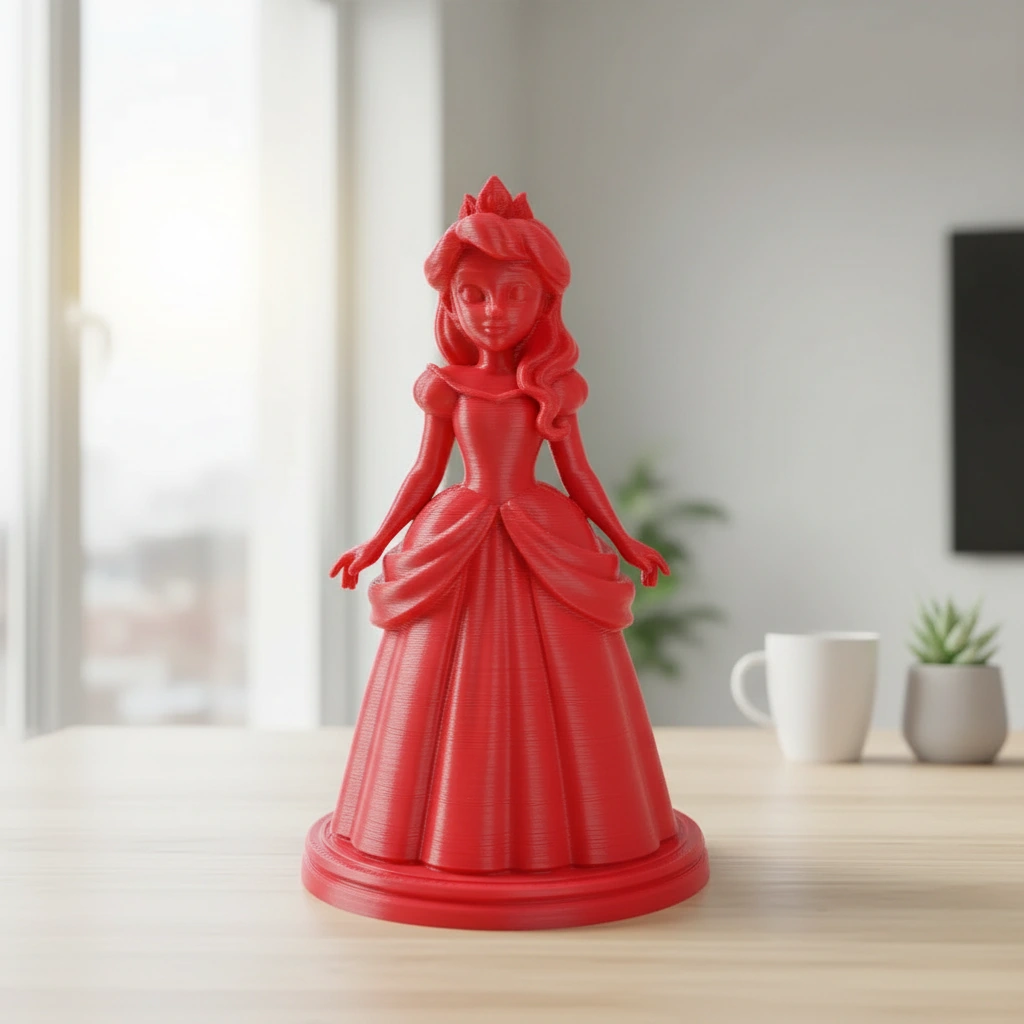 Figurina Decorativa Printesa Design Clasic - culoare vibecraft Figurina Decorativa Printesa Design Clasic red lifestyle, produs imprimat 3D Vibecraft