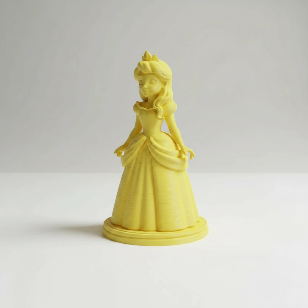 Figurina Decorativa Printesa Design Clasic - culoare Galben, imprimare 3D Vibecraft