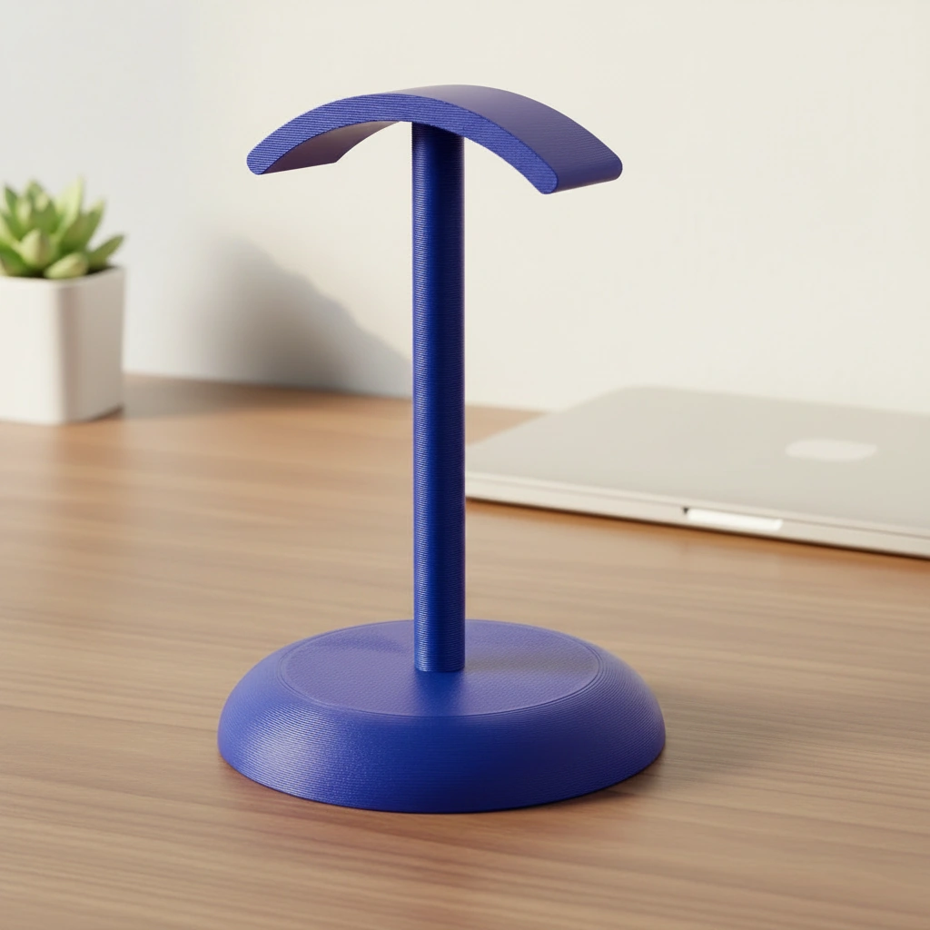Suport Căști Audio Birou Design Minimalist Imprimat 3D - culoare Albastru, imprimare 3D Vibecraft