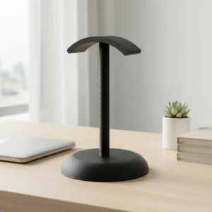 Suport Căști Audio Birou Design Minimalist Imprimat 3D - Negru compozit mat, imprimare 3D Vibecraft