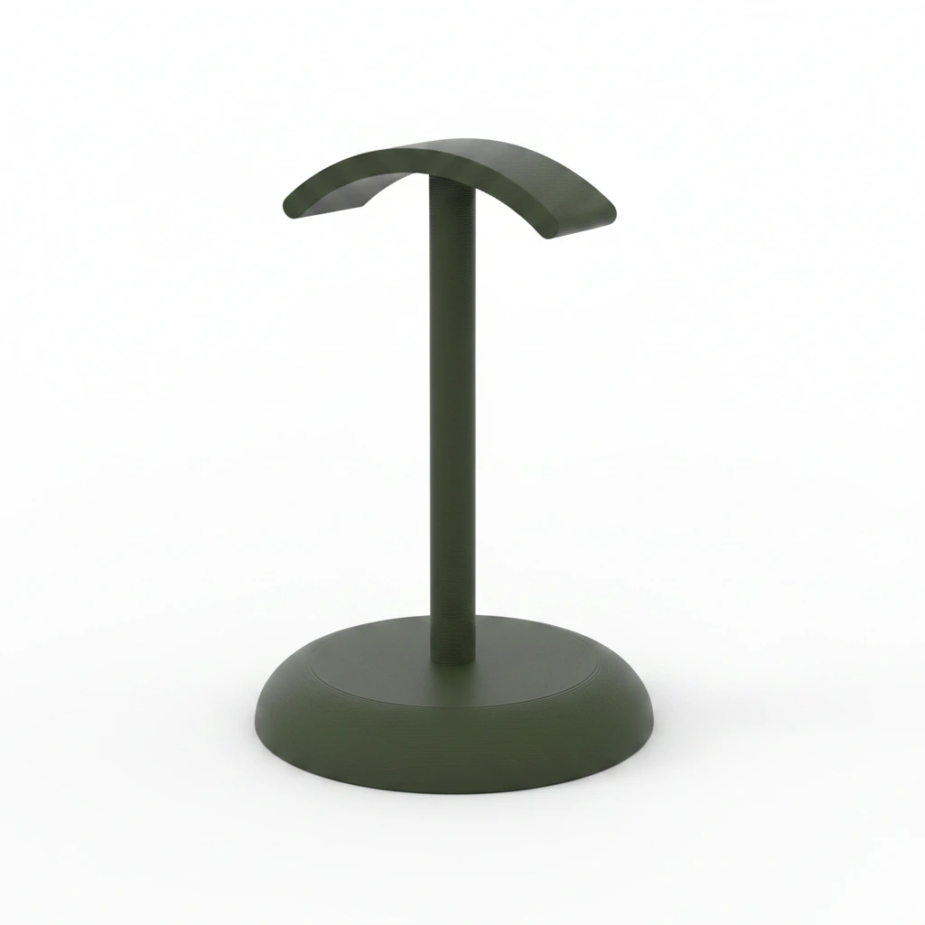 Suport Căști Audio Birou Design Minimalist Imprimat 3D - Olive green compozit mat, imprimare 3D Vibecraft