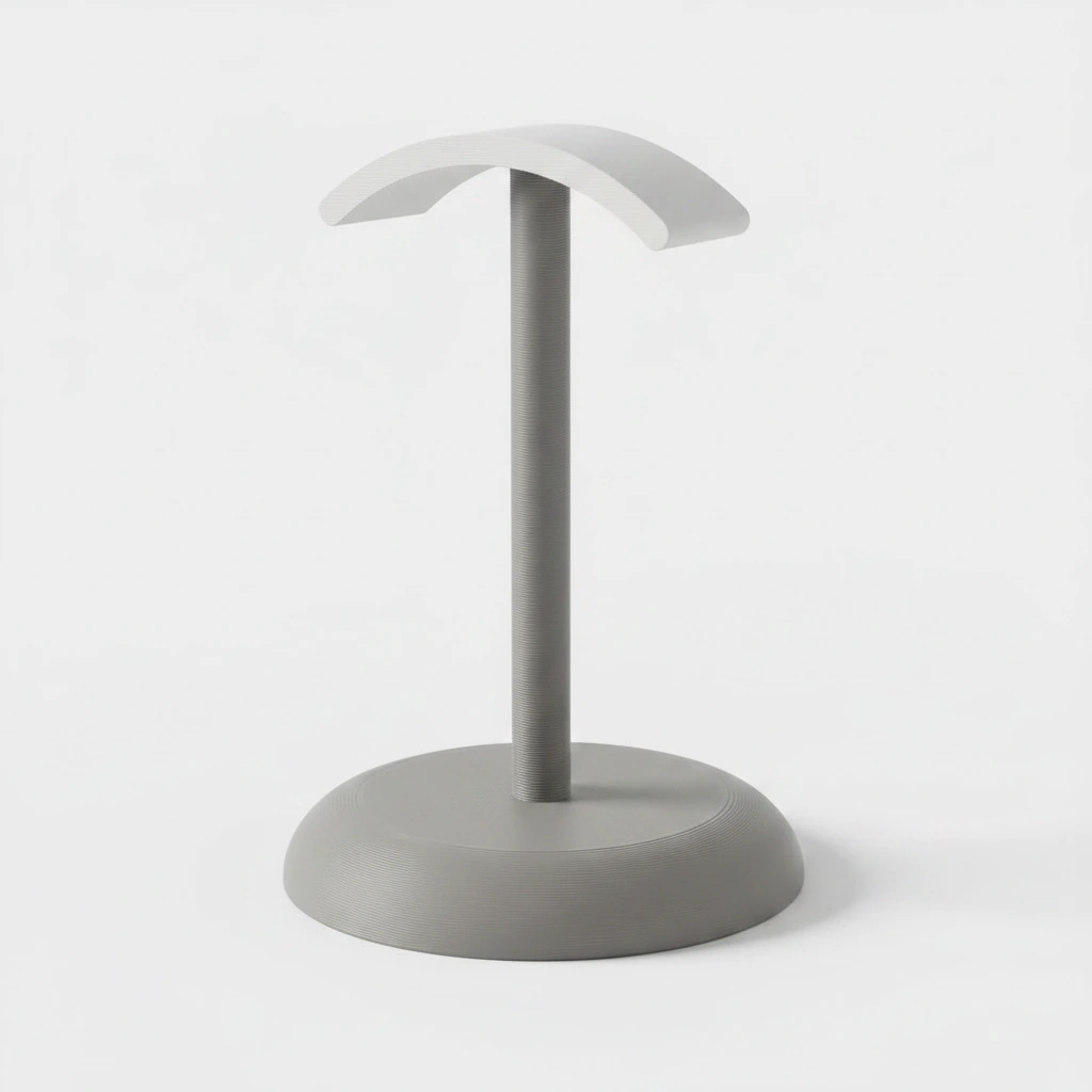 Suport Căști Audio Birou Design Minimalist Imprimat 3D - culoare Gri, imprimare 3D Vibecraft