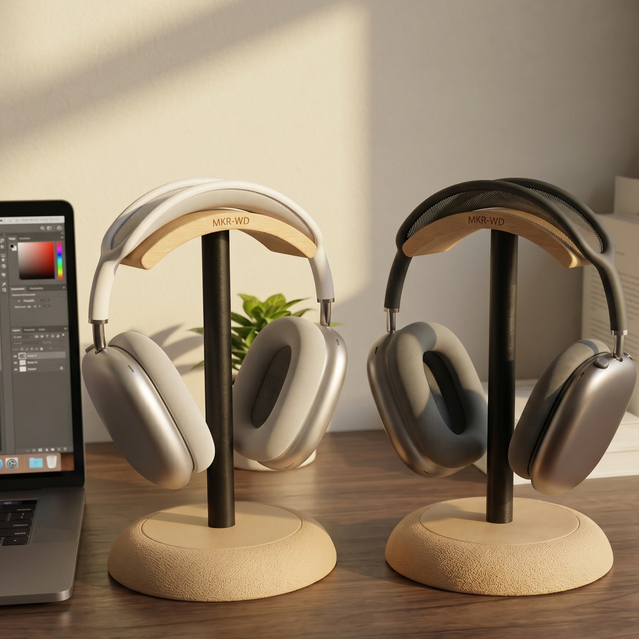 Suport Căști Audio Birou Design Minimalist Imprimat 3D - culoare group, produs imprimat 3D Vibecraft