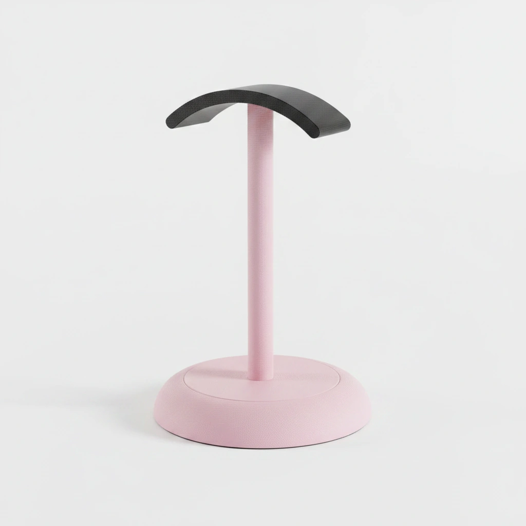 Suport Căști Audio Birou Design Minimalist Imprimat 3D - culoare Roz, imprimare 3D Vibecraft
