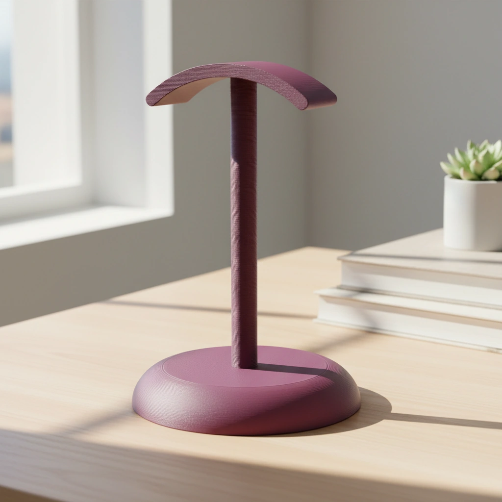 Suport Căști Audio Birou Design Minimalist Imprimat 3D - culoare Roșu, imprimare 3D Vibecraft