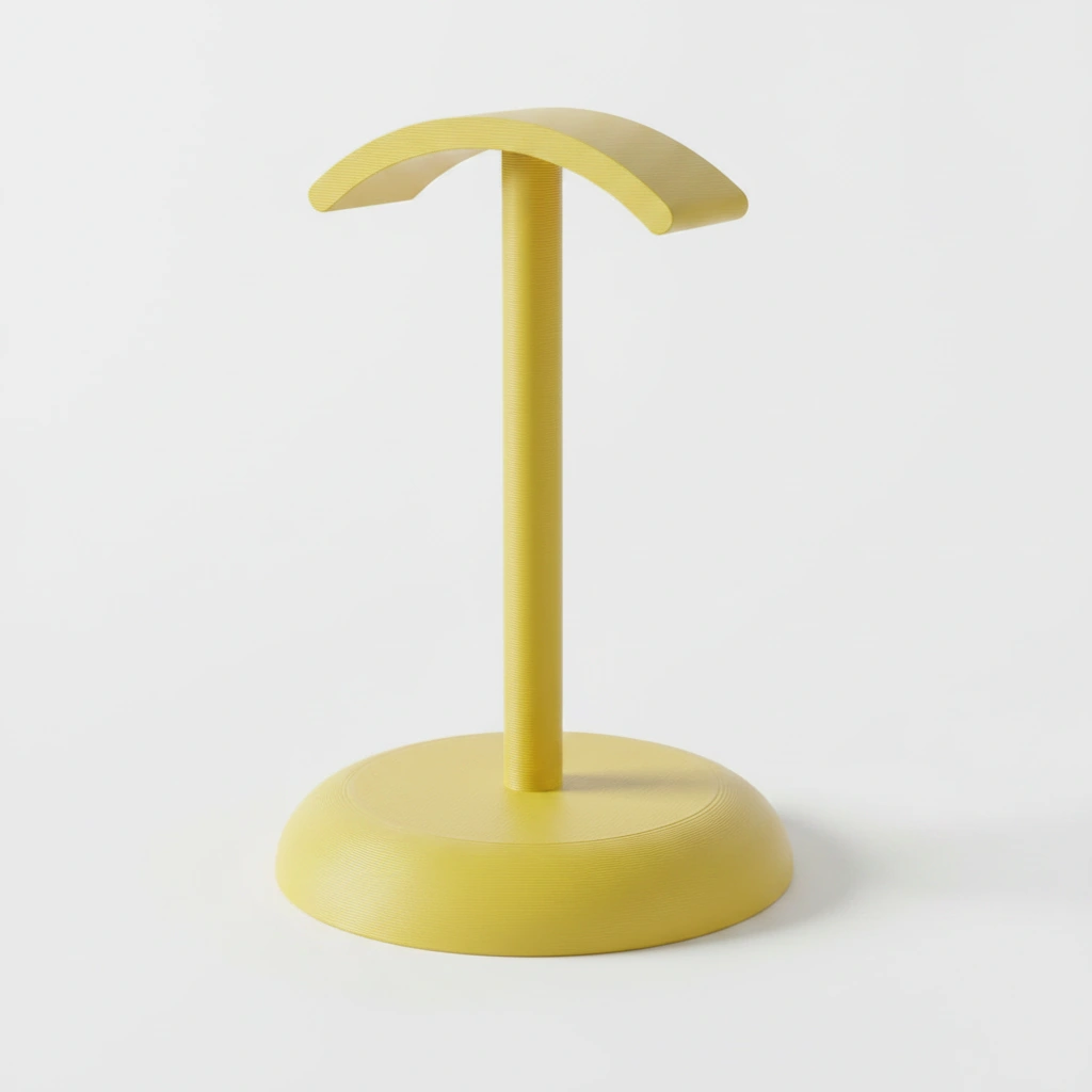 Suport Căști Audio Birou Design Minimalist Imprimat 3D - culoare Galben, imprimare 3D Vibecraft