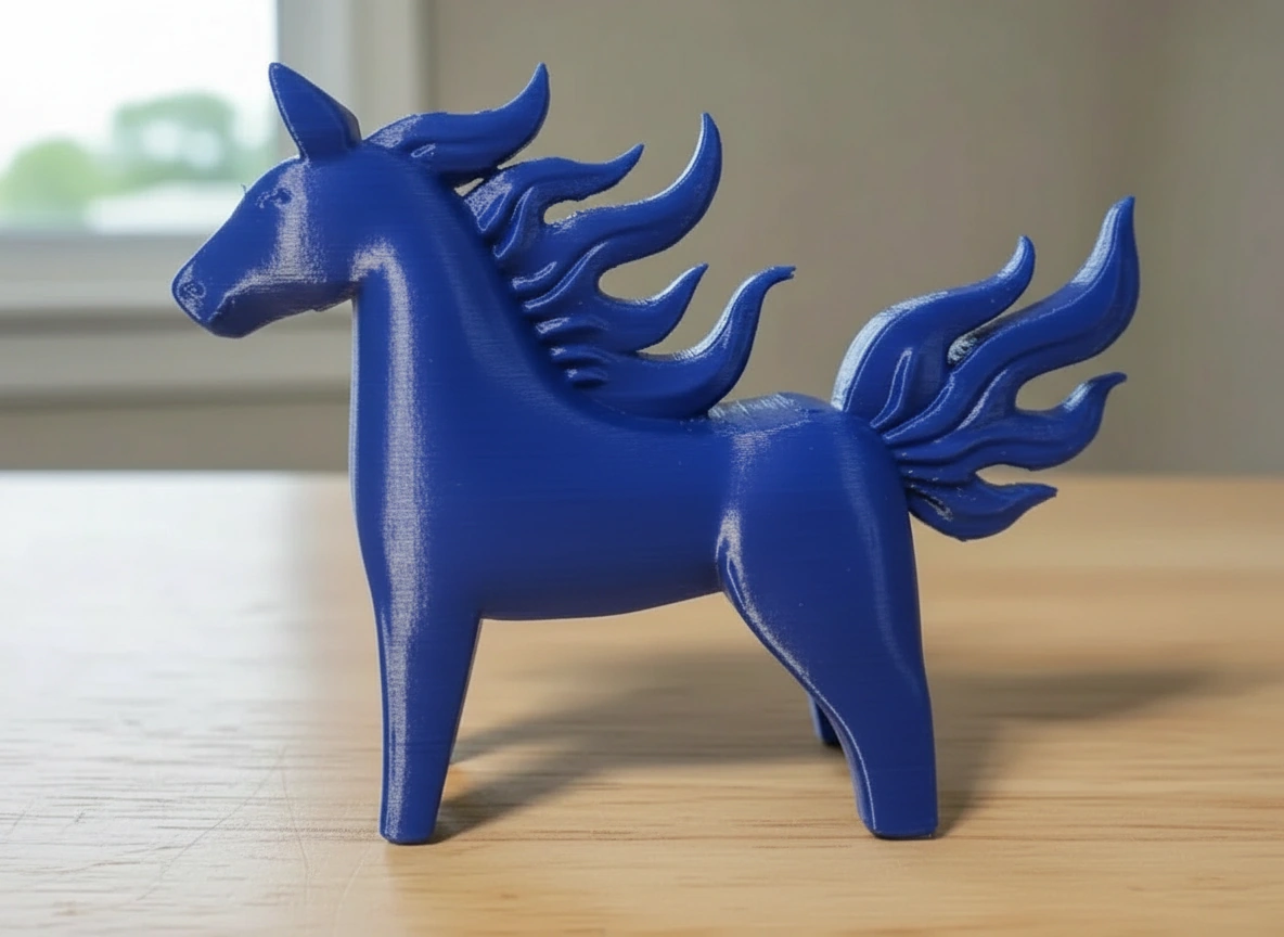 Figurină Decorativă Cal Energie Vitală Imprimată 3D - culoare Albastru, imprimare 3D Vibecraft