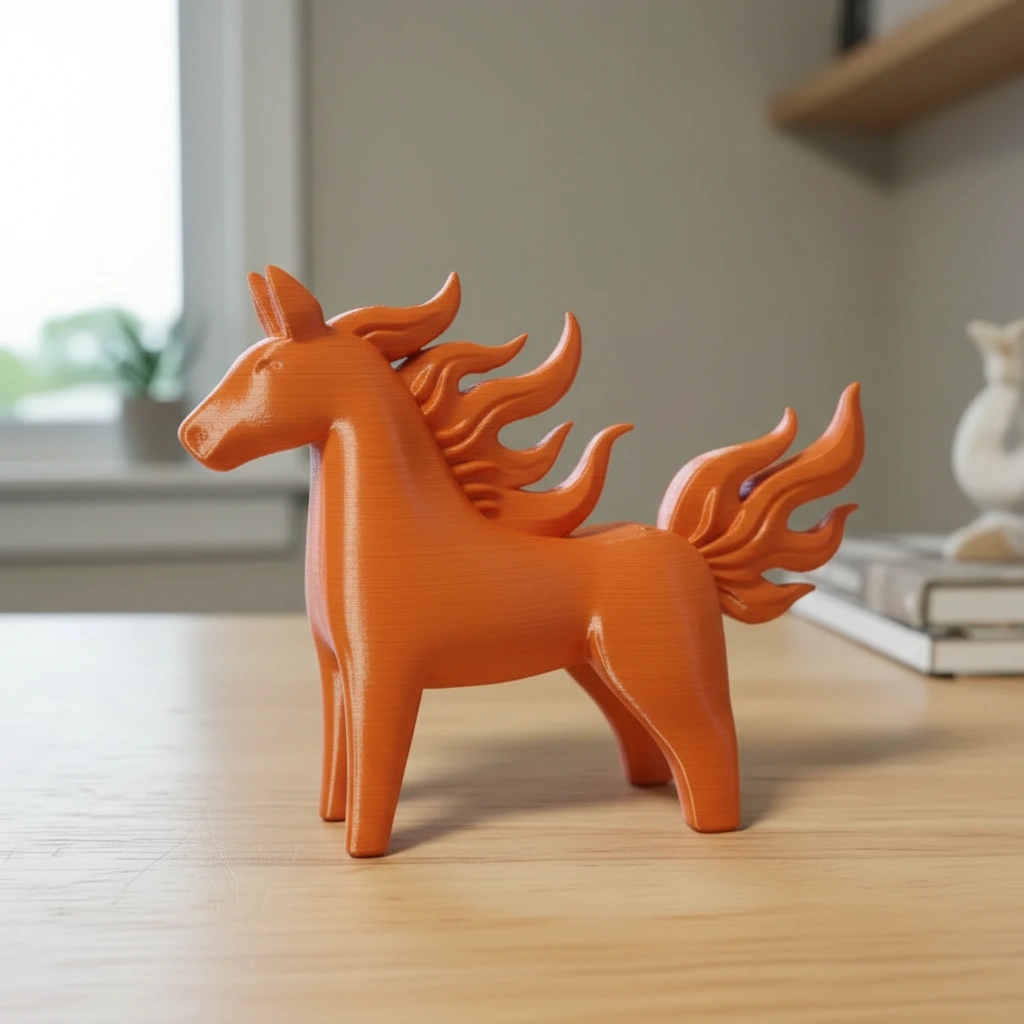 Figurină Decorativă Cal Energie Vitală Imprimată 3D - Orange compozit fibra de carbon, imprimare 3D Vibecraft