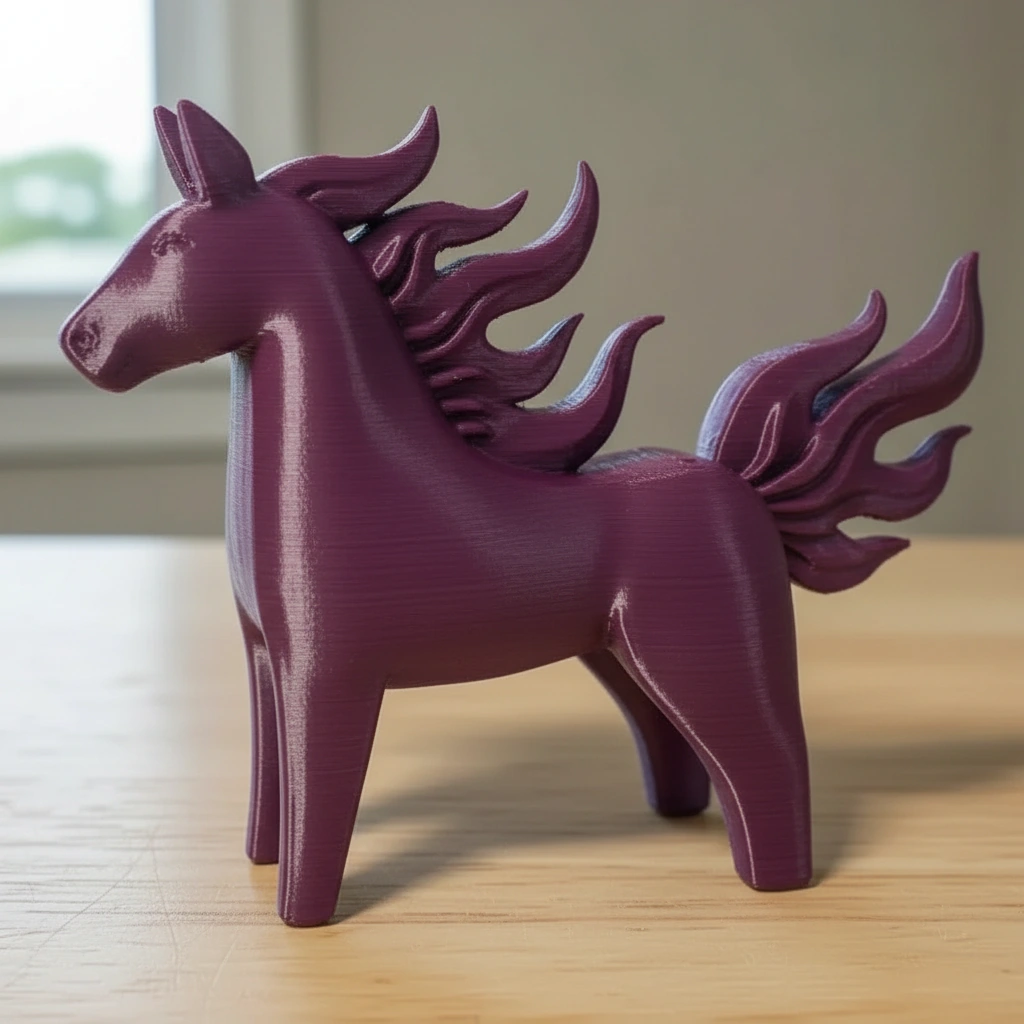 Figurină Decorativă Cal Energie Vitală Imprimată 3D - Purple red compozit fibra de carbon, imprimare 3D Vibecraft