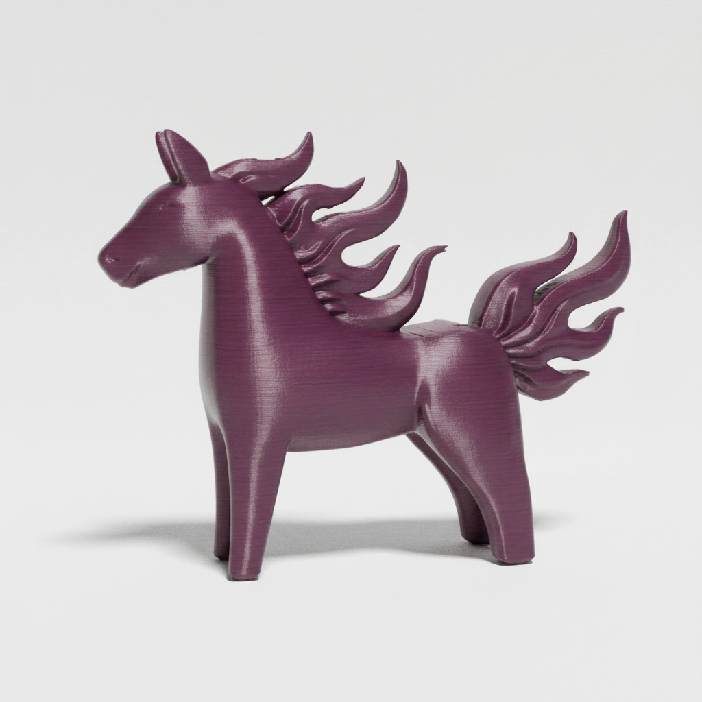 Figurină Decorativă Cal Energie Vitală Imprimată 3D - Purple red compozit fibra de carbon, imprimare 3D Vibecraft