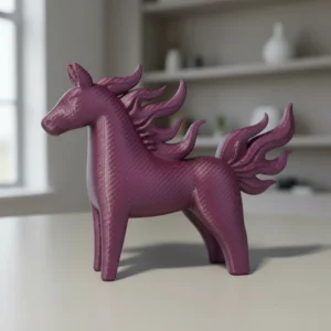 Figurină Decorativă Cal Energie Vitală Imprimată 3D - culoare Roșu, imprimare 3D Vibecraft