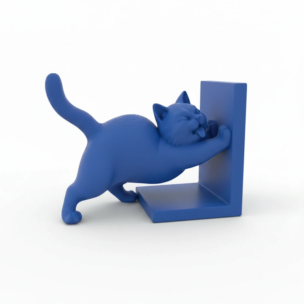 Opritor Carte Decorativ, Design Pisica Jucausa - culoare Albastru, imprimare 3D Vibecraft