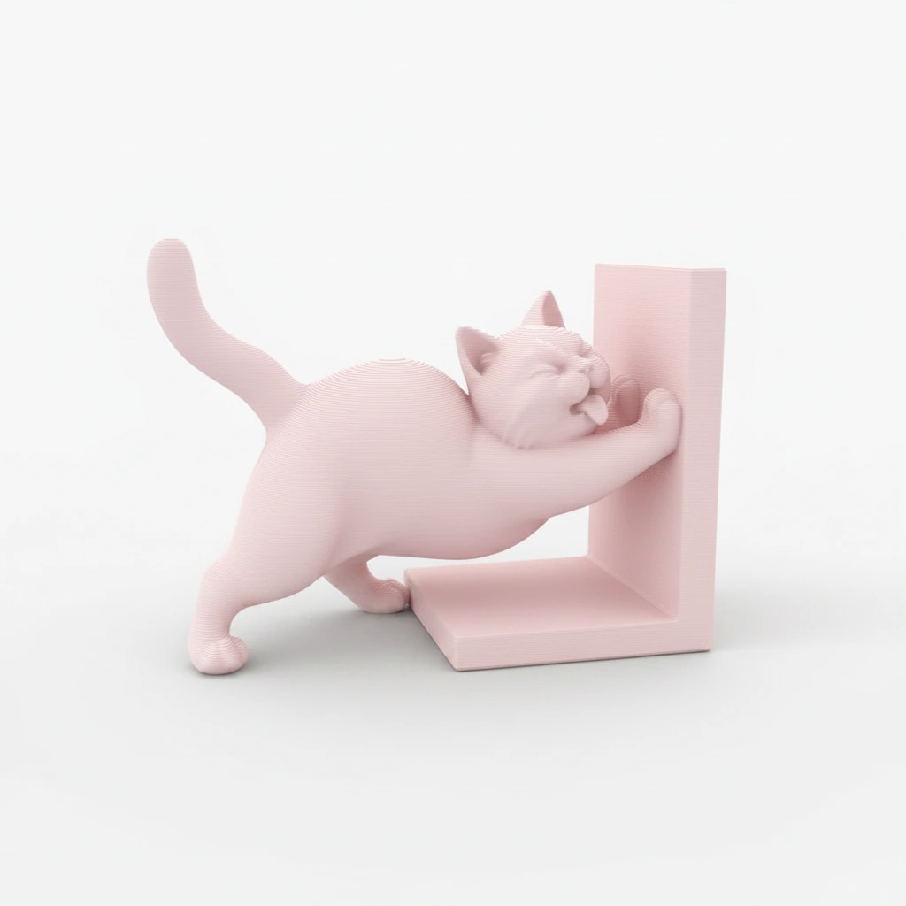 Opritor Carte Decorativ, Design Pisica Jucausa - culoare Roz, imprimare 3D Vibecraft
