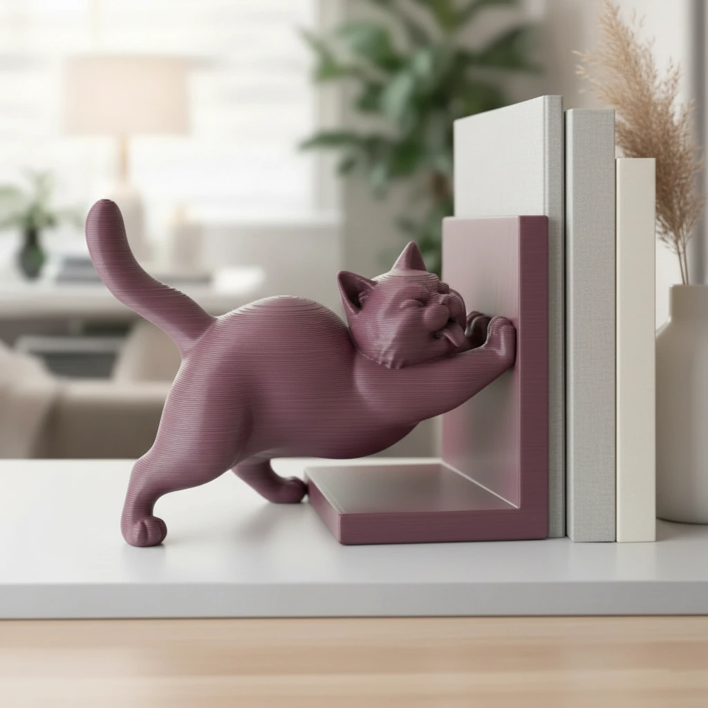 Opritor Carte Decorativ, Design Pisica Jucausa - culoare Roșu, imprimare 3D Vibecraft