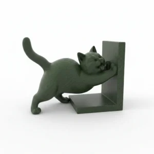 Opritor Carte Decorativ, Design Pisica Jucausa - culoare vibecraft Opritor Carte Decorativ, Design Pisica Jucausa cf olive green studio, produs imprimat 3D Vibecraft