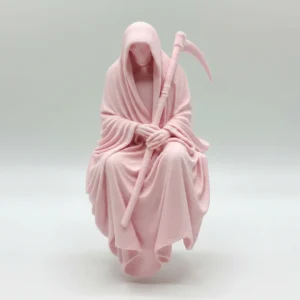 Figurină Decorativă Coasa Morții Imprimată 3D pentru Raft sau Birou 10cm - culoare Roz, imprimare 3D Vibecraft