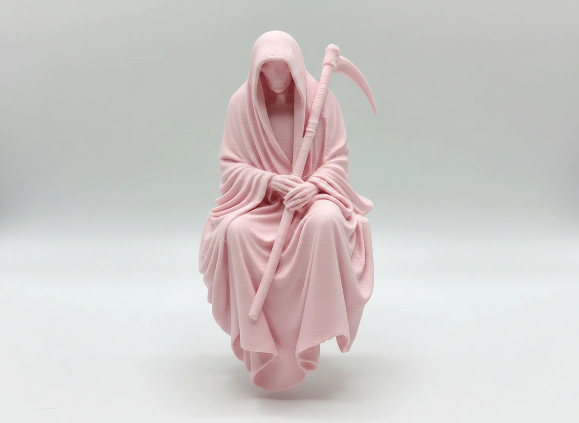 Figurină Decorativă Coasa Morții Imprimată 3D pentru Raft sau Birou 10cm - culoare Roz, imprimare 3D Vibecraft
