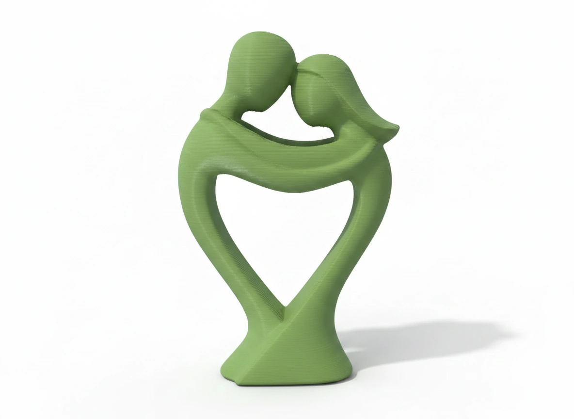 Figurină Decorativă Cuplu Îmbrățișat Iubire Modernă - culoare vibecraft Figurină Decorativă Cuplu Îmbrățișat Iubire Modernă green studio, produs imprimat 3D Vibecraft