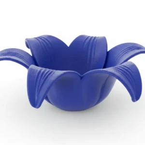 Bol Decorativ Design Floral Imprimat 3D - culoare Albastru, imprimare 3D Vibecraft