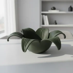 Bol Decorativ Design Floral Imprimat 3D - culoare Verde, imprimare 3D Vibecraft