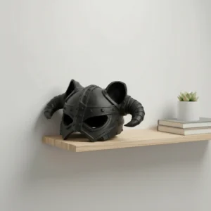 Decorațiune Imprimată 3D, Stil Coif Fantezie, Obiect Decor Interior - Negru compozit mat, imprimare 3D Vibecraft