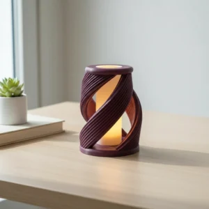 vc-mw-2508622-cf-purple-red-scene Mini Lampă de veghe decorativă cu design torsadat, imprimată 3D - Purple red compozit mat, imprimare 3D Vibecraft
