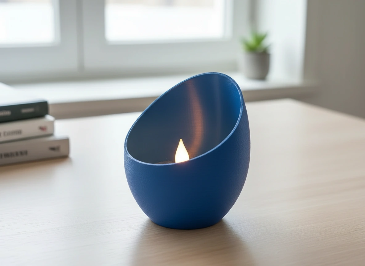 Mini Lampă de veghe decorativă cu LED, pentru ambianță relaxantă - culoare Albastru, imprimare 3D Vibecraft