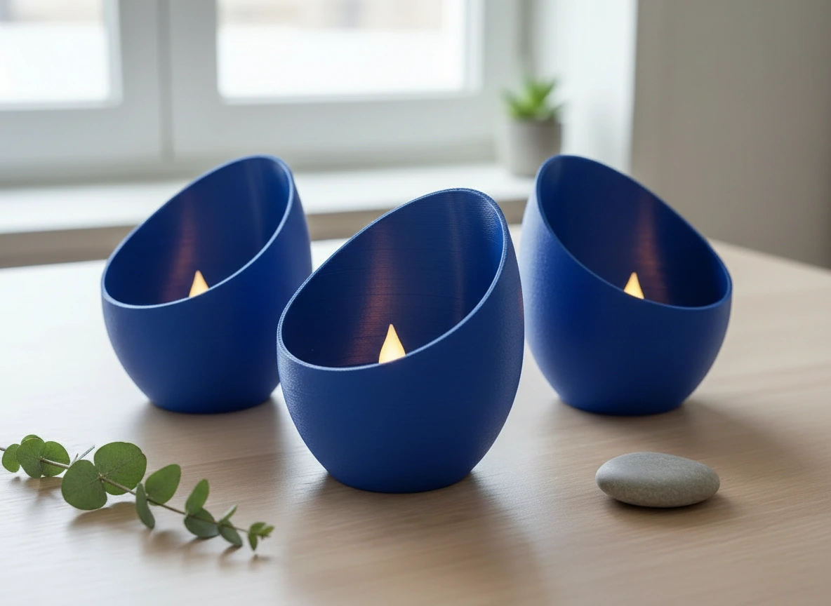 Mini Lampă de veghe decorativă cu LED, pentru ambianță relaxantă - culoare Albastru, imprimare 3D Vibecraft