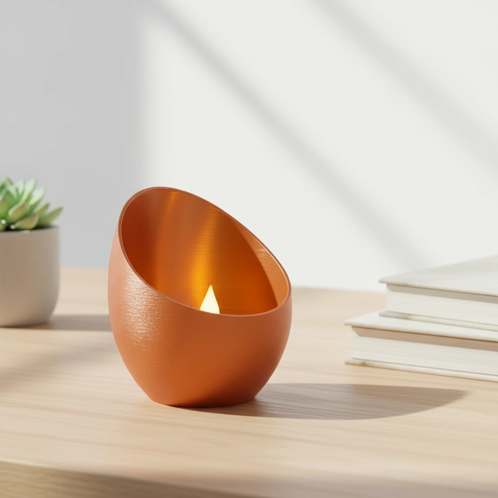 Mini Lampă de veghe decorativă cu LED, pentru ambianță relaxantă - Orange compozit mat, imprimare 3D Vibecraft
