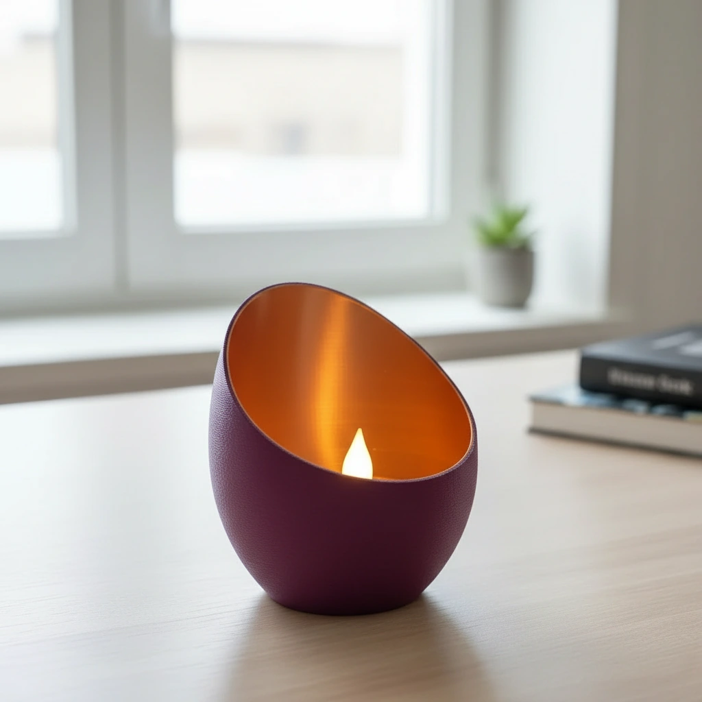 Mini Lampă de veghe decorativă cu LED, pentru ambianță relaxantă - Purple red compozit mat, imprimare 3D Vibecraft