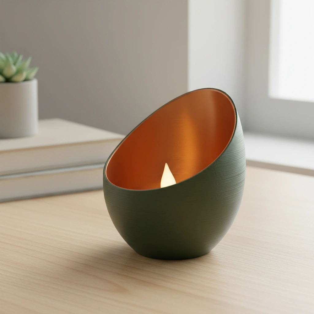 Mini Lampă de veghe decorativă cu LED, pentru ambianță relaxantă - culoare Verde, imprimare 3D Vibecraft