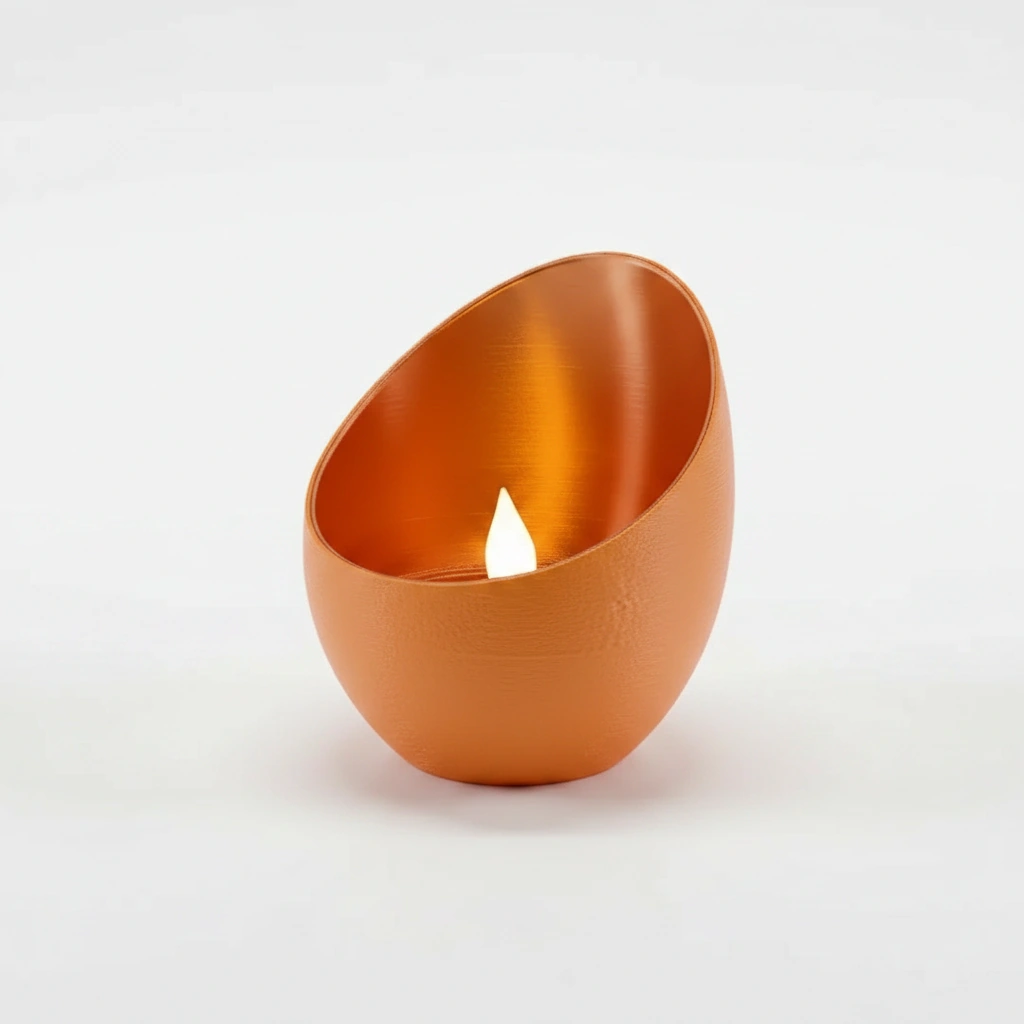 Mini Lampă de veghe decorativă cu LED, pentru ambianță relaxantă - culoare Portocaliu, imprimare 3D Vibecraft
