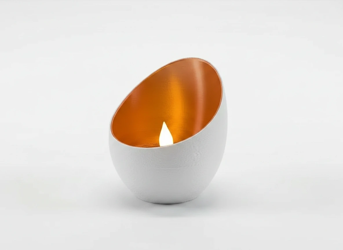 Mini Lampă de veghe decorativă cu LED, pentru ambianță relaxantă - culoare white studio, produs imprimat 3D Vibecraft