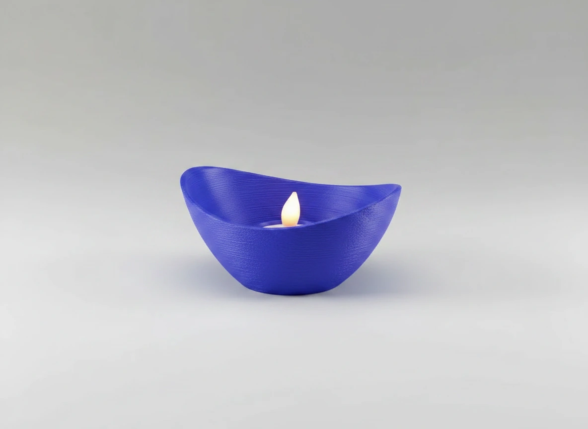 Mini Lampă de veghe LED decorativă cu design minimalist, imprimată 3D - culoare Albastru, imprimare 3D Vibecraft