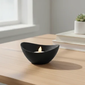 Mini Lampă de veghe LED decorativă cu design minimalist, imprimată 3D - Negru compozit mat, imprimare 3D Vibecraft