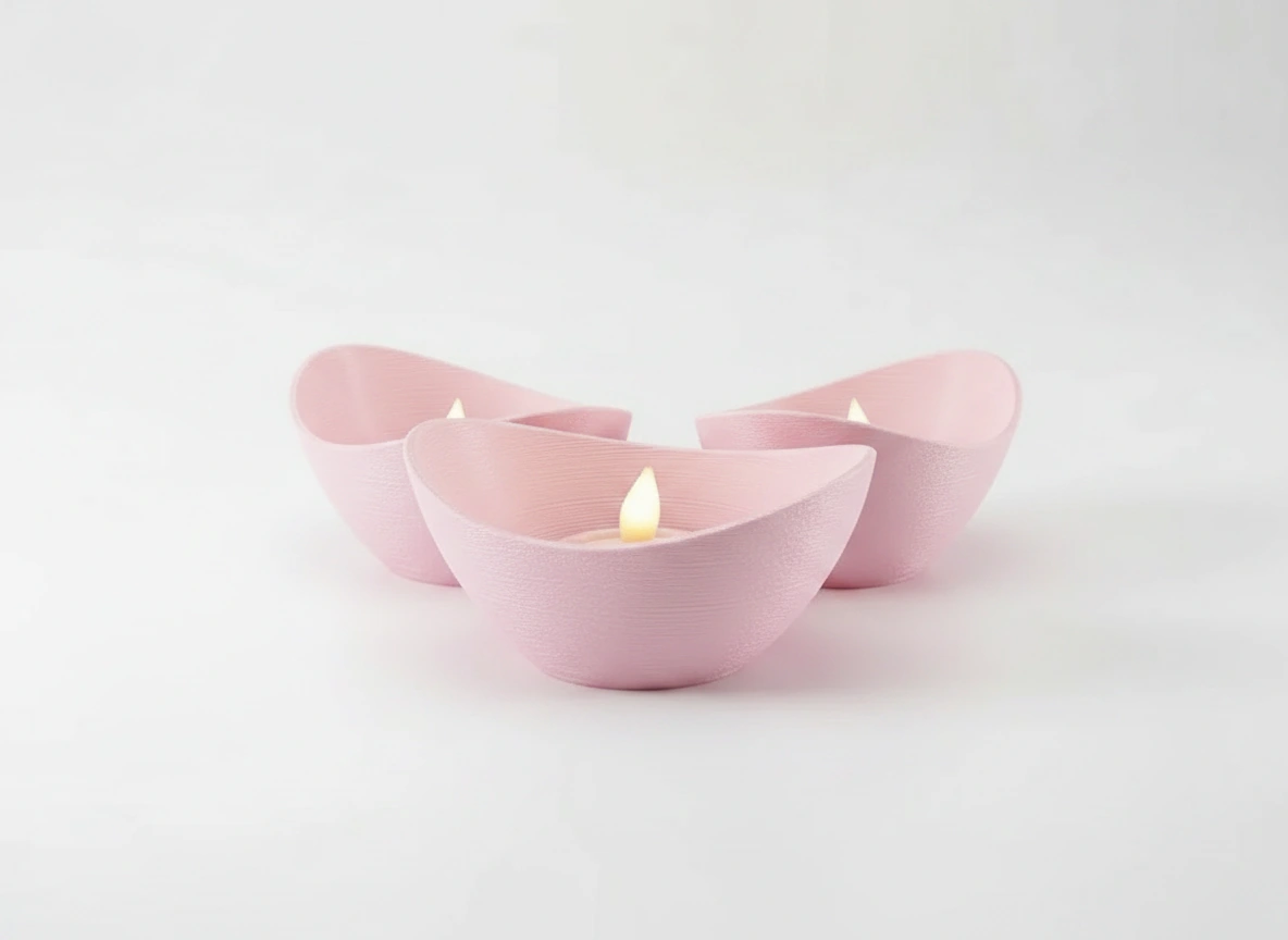 Mini Lampă de veghe LED decorativă cu design minimalist, imprimată 3D - culoare Roz, imprimare 3D Vibecraft
