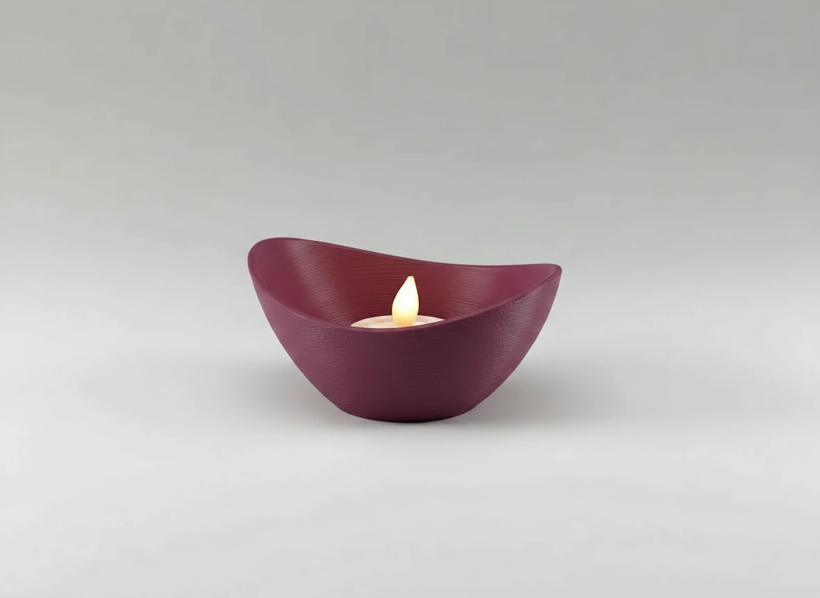 Mini Lampă de veghe LED decorativă cu design minimalist, imprimată 3D - culoare Roșu, imprimare 3D Vibecraft
