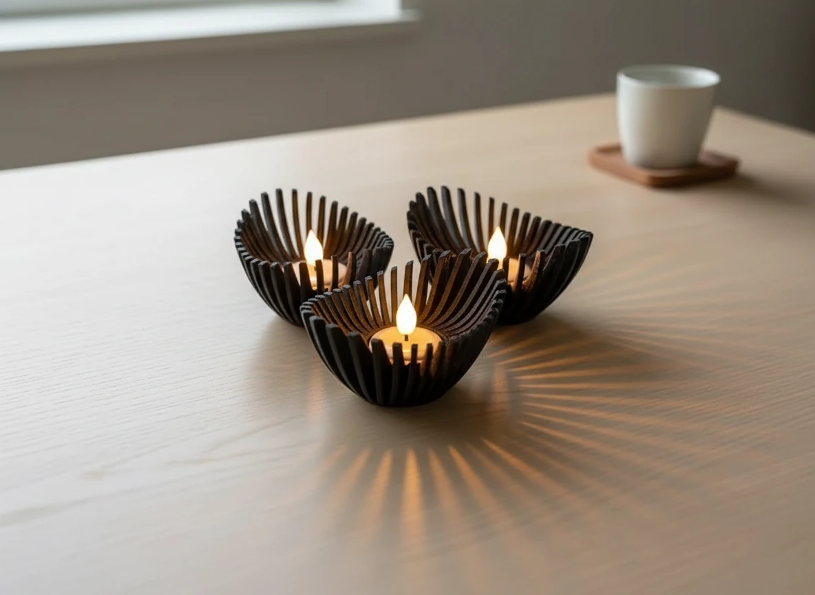 Mini Lampă de veghe LED decorativă cu design geometric modern - culoare group, produs imprimat 3D Vibecraft