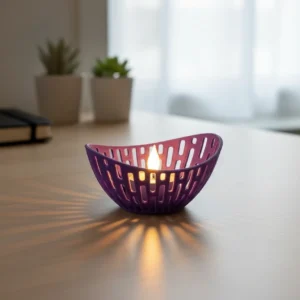 Mini Lampă de veghe LED decorativă cu model abstract pentru ambianță - culoare Mov, imprimare 3D Vibecraft