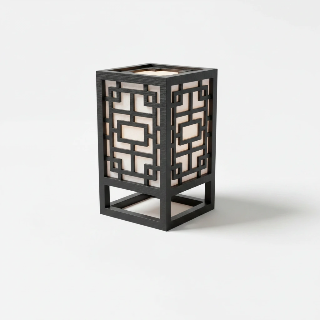 Lanternă Decorativă Suport Lumină Ambientală Design Minimalist - Negru compozit fibra de carbon, imprimare 3D Vibecraft