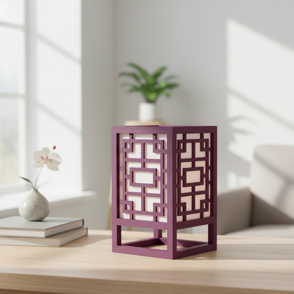 Lanternă Decorativă Suport Lumină Ambientală Design Minimalist - Purple red compozit fibra de carbon, imprimare 3D Vibecraft