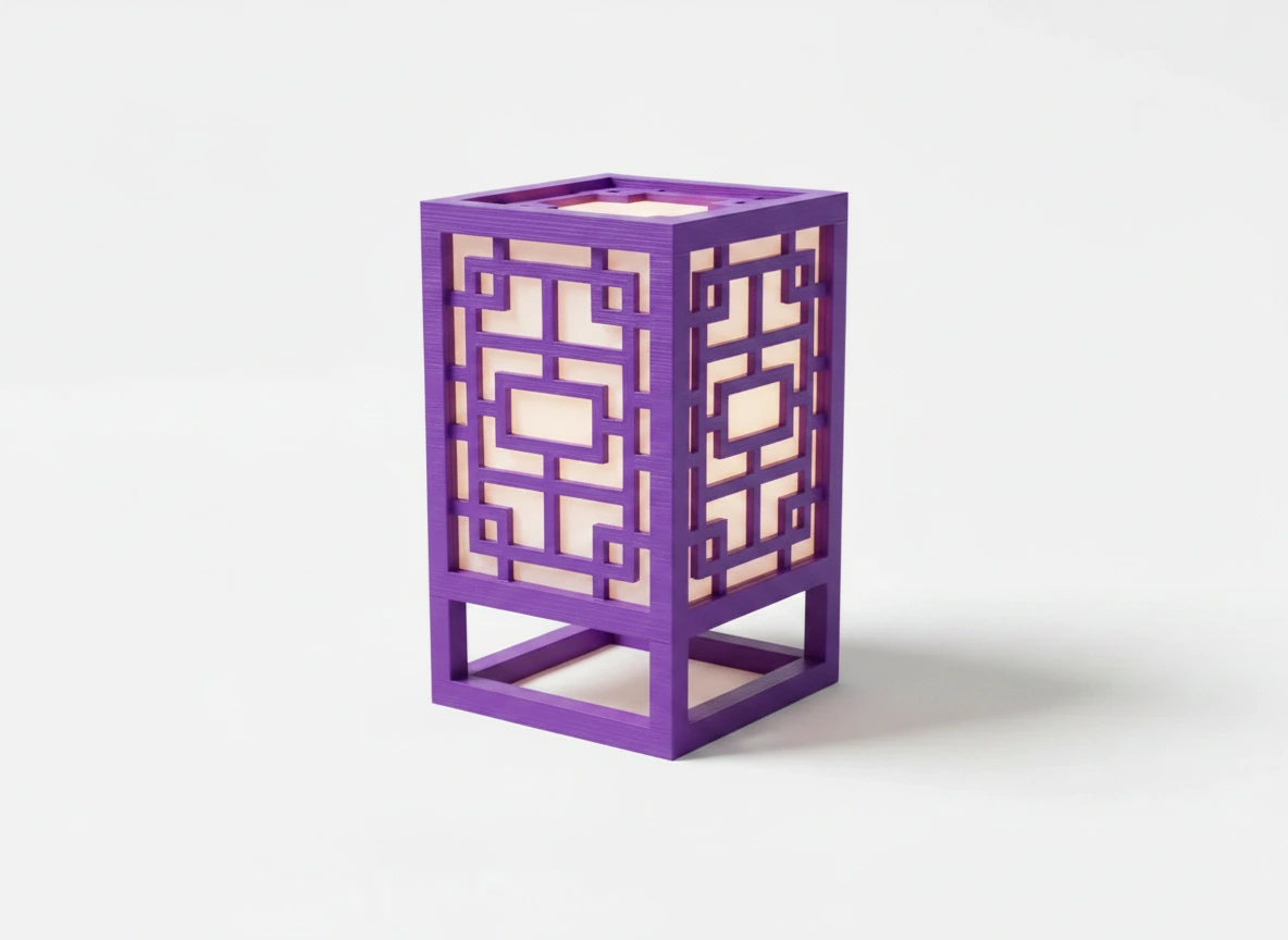 Lanternă Decorativă Suport Lumină Ambientală Design Minimalist - culoare Mov, imprimare 3D Vibecraft