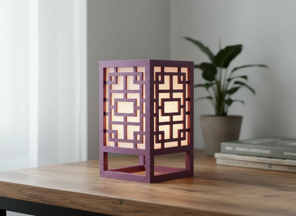 Lanternă Decorativă Suport Lumină Ambientală Design Minimalist - culoare Roșu, imprimare 3D Vibecraft