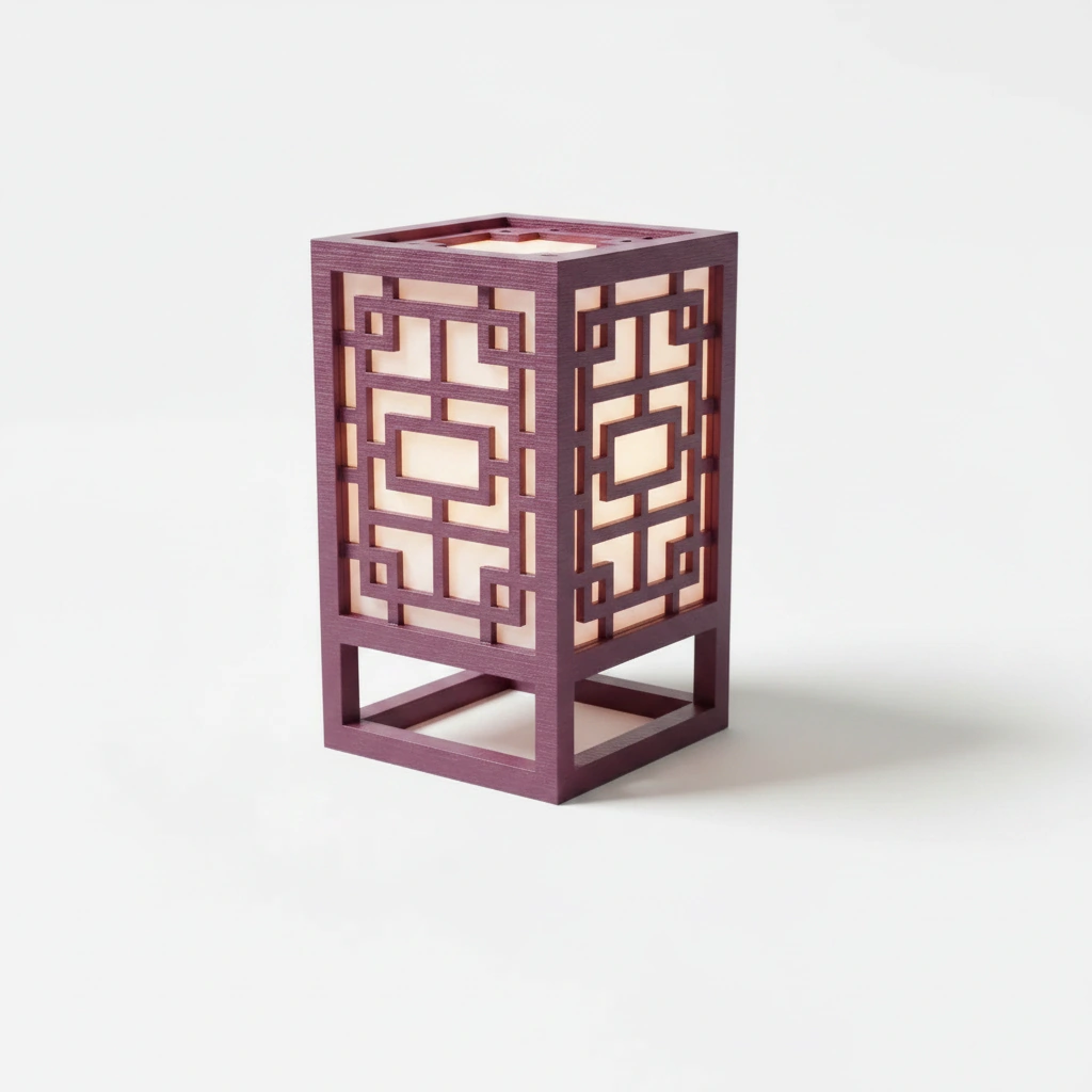 Lanternă Decorativă Suport Lumină Ambientală Design Minimalist - culoare Roșu, imprimare 3D Vibecraft